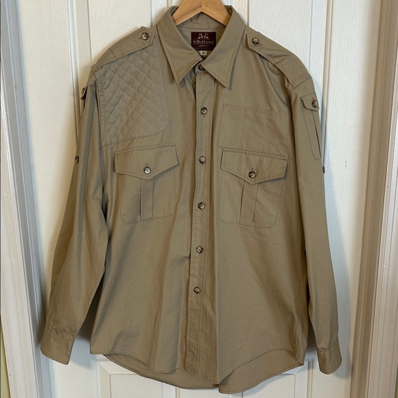 Willis & Geiger Men's Khaki hunting Shirt.Size L.Preowned, good condition - Picture 1 of 15